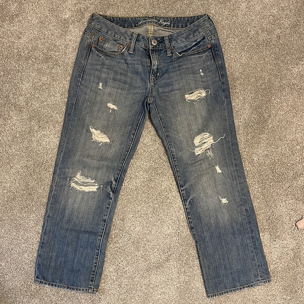 AE boyfriend distressed jeans